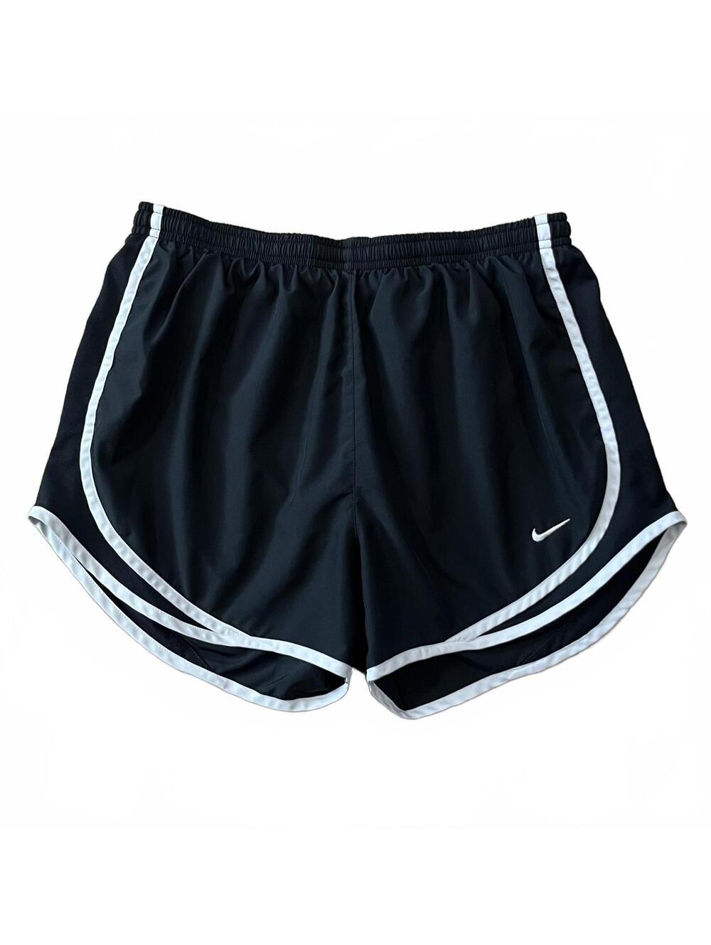 Nike Womens Tempo Running Shorts Black White Size Medium